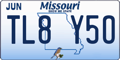 MO license plate TL8Y5O