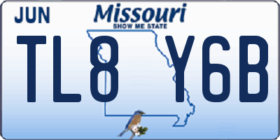 MO license plate TL8Y6B