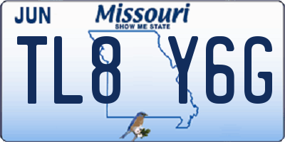 MO license plate TL8Y6G