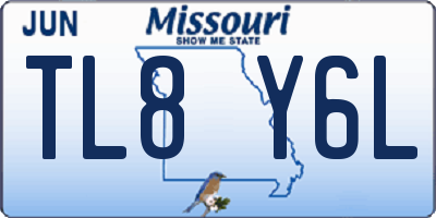 MO license plate TL8Y6L