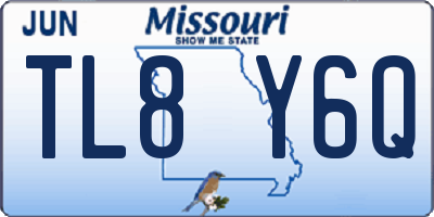 MO license plate TL8Y6Q