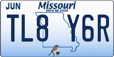 MO license plate TL8Y6R