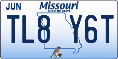 MO license plate TL8Y6T