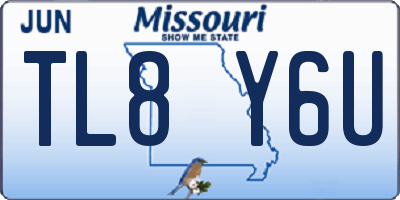 MO license plate TL8Y6U