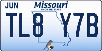 MO license plate TL8Y7B