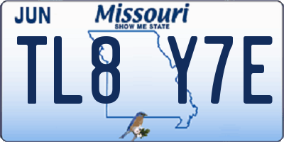 MO license plate TL8Y7E