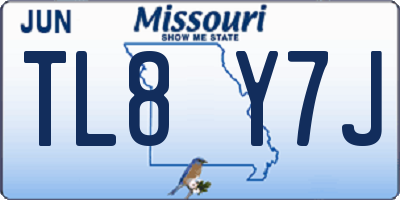 MO license plate TL8Y7J