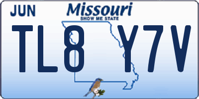 MO license plate TL8Y7V