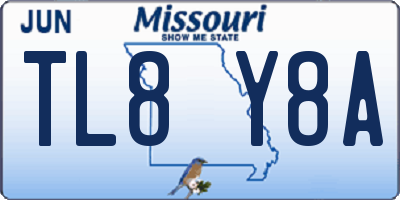MO license plate TL8Y8A