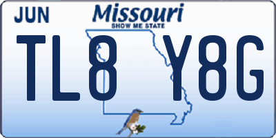 MO license plate TL8Y8G