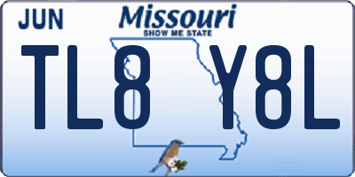 MO license plate TL8Y8L