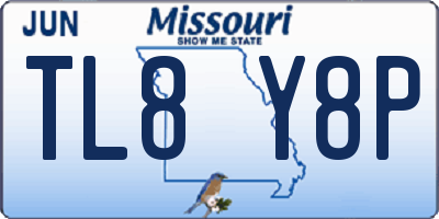 MO license plate TL8Y8P