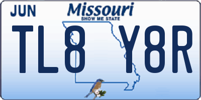 MO license plate TL8Y8R