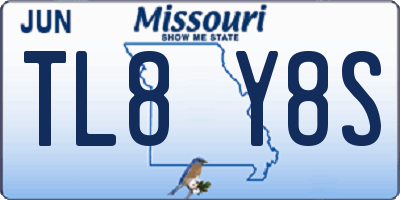 MO license plate TL8Y8S