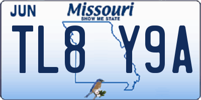 MO license plate TL8Y9A