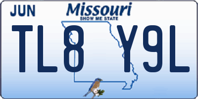 MO license plate TL8Y9L