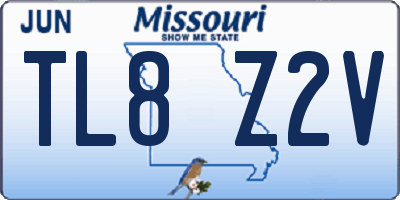 MO license plate TL8Z2V
