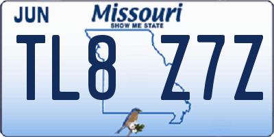 MO license plate TL8Z7Z