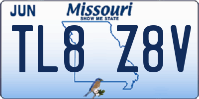 MO license plate TL8Z8V