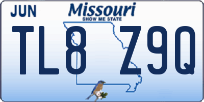 MO license plate TL8Z9Q