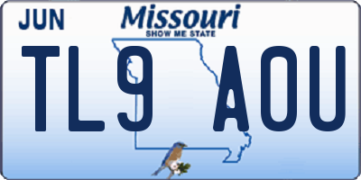 MO license plate TL9A0U