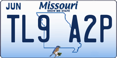 MO license plate TL9A2P