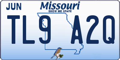 MO license plate TL9A2Q