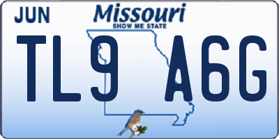 MO license plate TL9A6G