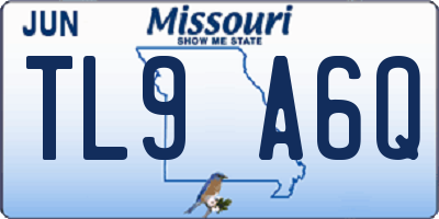 MO license plate TL9A6Q