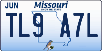 MO license plate TL9A7L