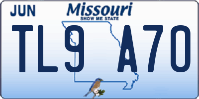 MO license plate TL9A7O