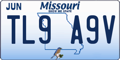 MO license plate TL9A9V