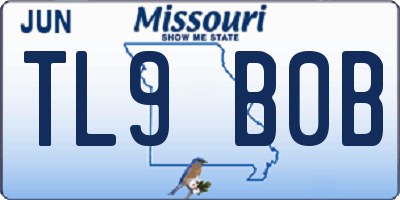 MO license plate TL9B0B