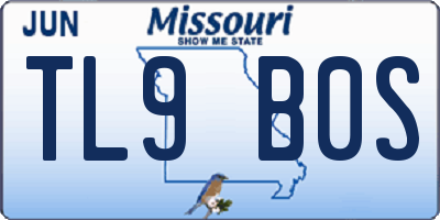 MO license plate TL9B0S