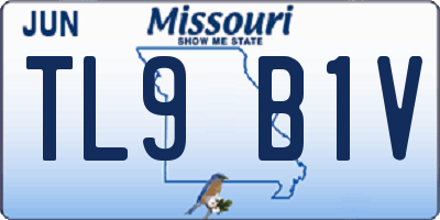 MO license plate TL9B1V
