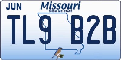 MO license plate TL9B2B