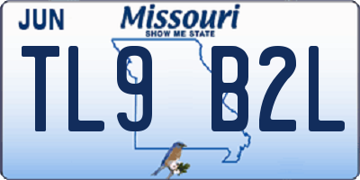 MO license plate TL9B2L