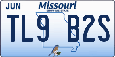 MO license plate TL9B2S