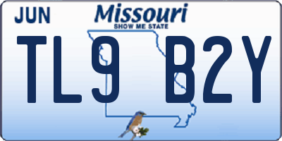 MO license plate TL9B2Y