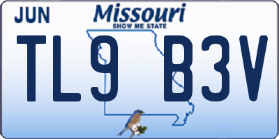 MO license plate TL9B3V