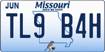 MO license plate TL9B4H