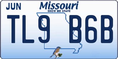 MO license plate TL9B6B