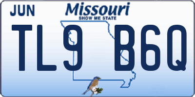 MO license plate TL9B6Q