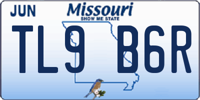 MO license plate TL9B6R