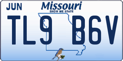 MO license plate TL9B6V
