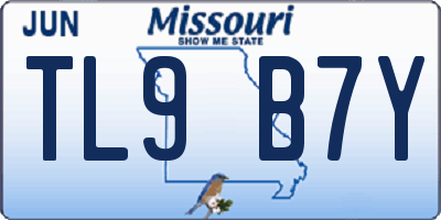 MO license plate TL9B7Y