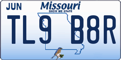 MO license plate TL9B8R
