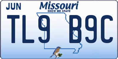 MO license plate TL9B9C