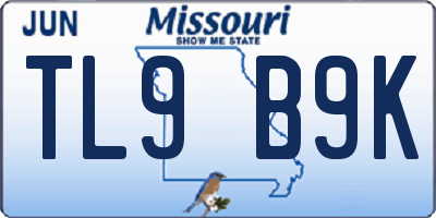 MO license plate TL9B9K