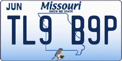 MO license plate TL9B9P